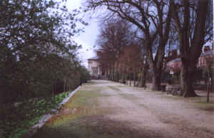 Looking north to the entrance to the Walks