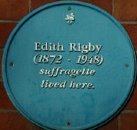 Edith Rigby (1872 - 1948) suffragette, lived here